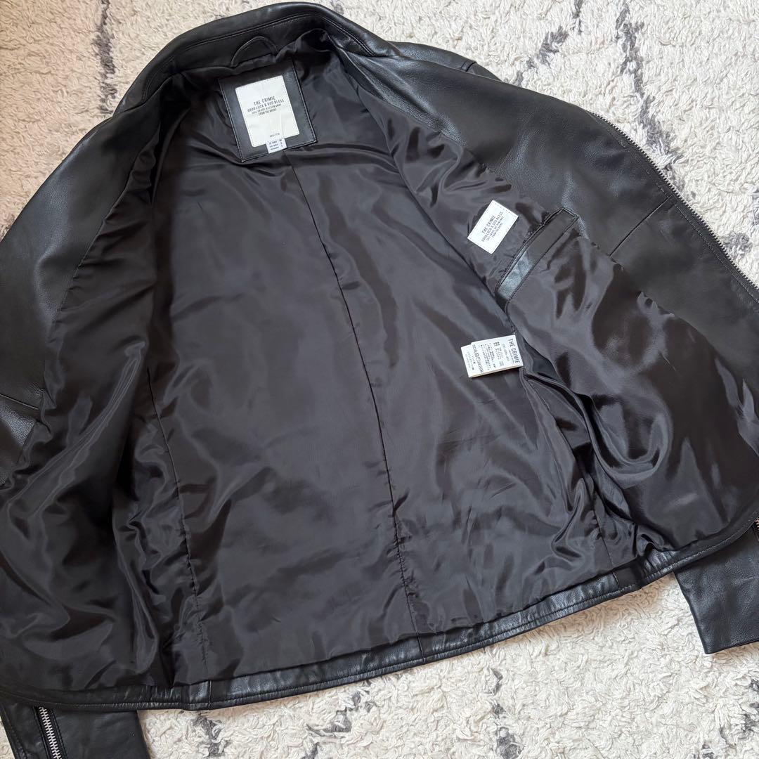 ジャケット・アウター CRIMIE LAMB LEATHER SEMI W RIDERS JACKET