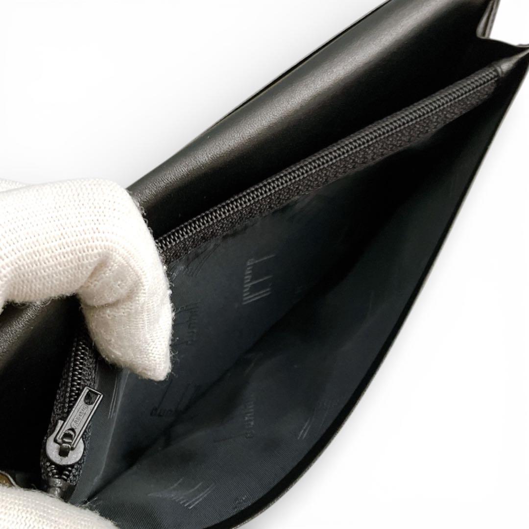 ダンヒル 未使用品 スペイン製 レザー 長財布 ブラック ギャランティ 箱付き