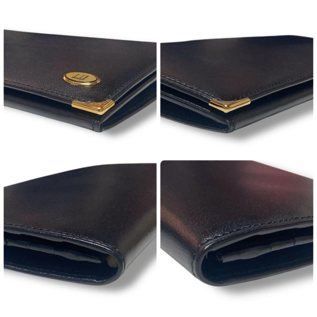 ダンヒル 未使用品 スペイン製 レザー 長財布 ブラック ギャランティ 箱付き