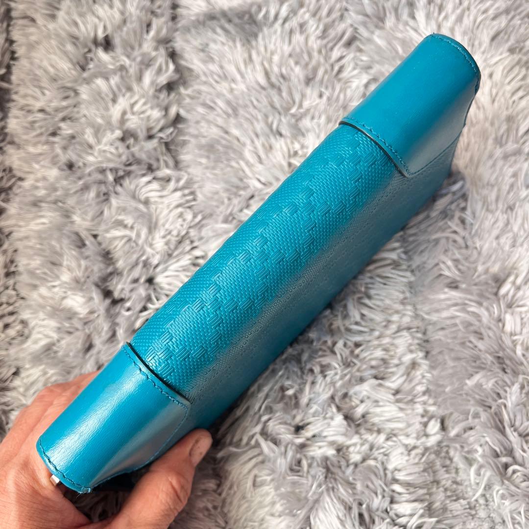 美品✨GUCCI ディアマンテ　ラウンド　財布　レアカラー　ターコイズブルー