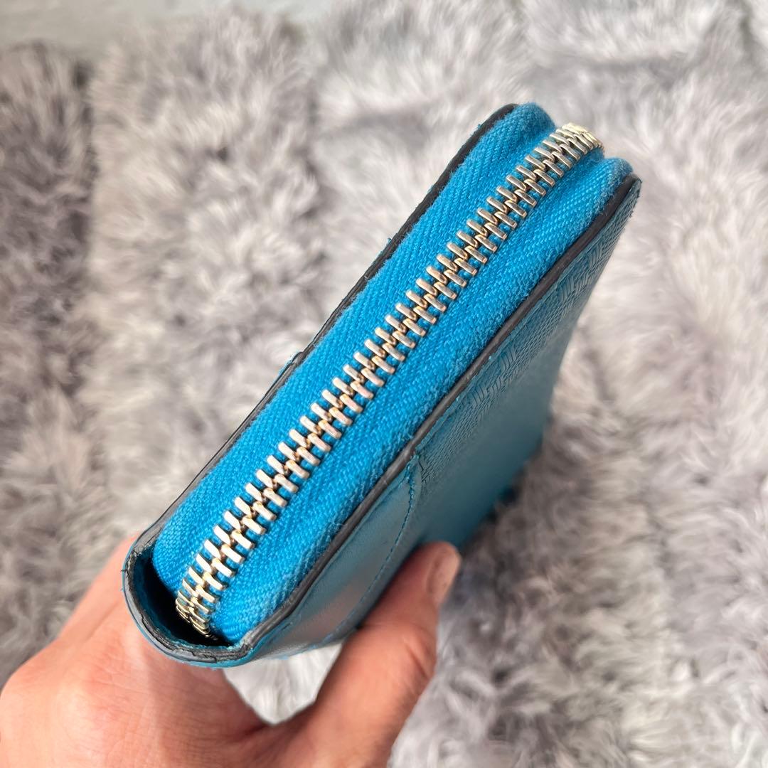 美品✨GUCCI ディアマンテ　ラウンド　財布　レアカラー　ターコイズブルー