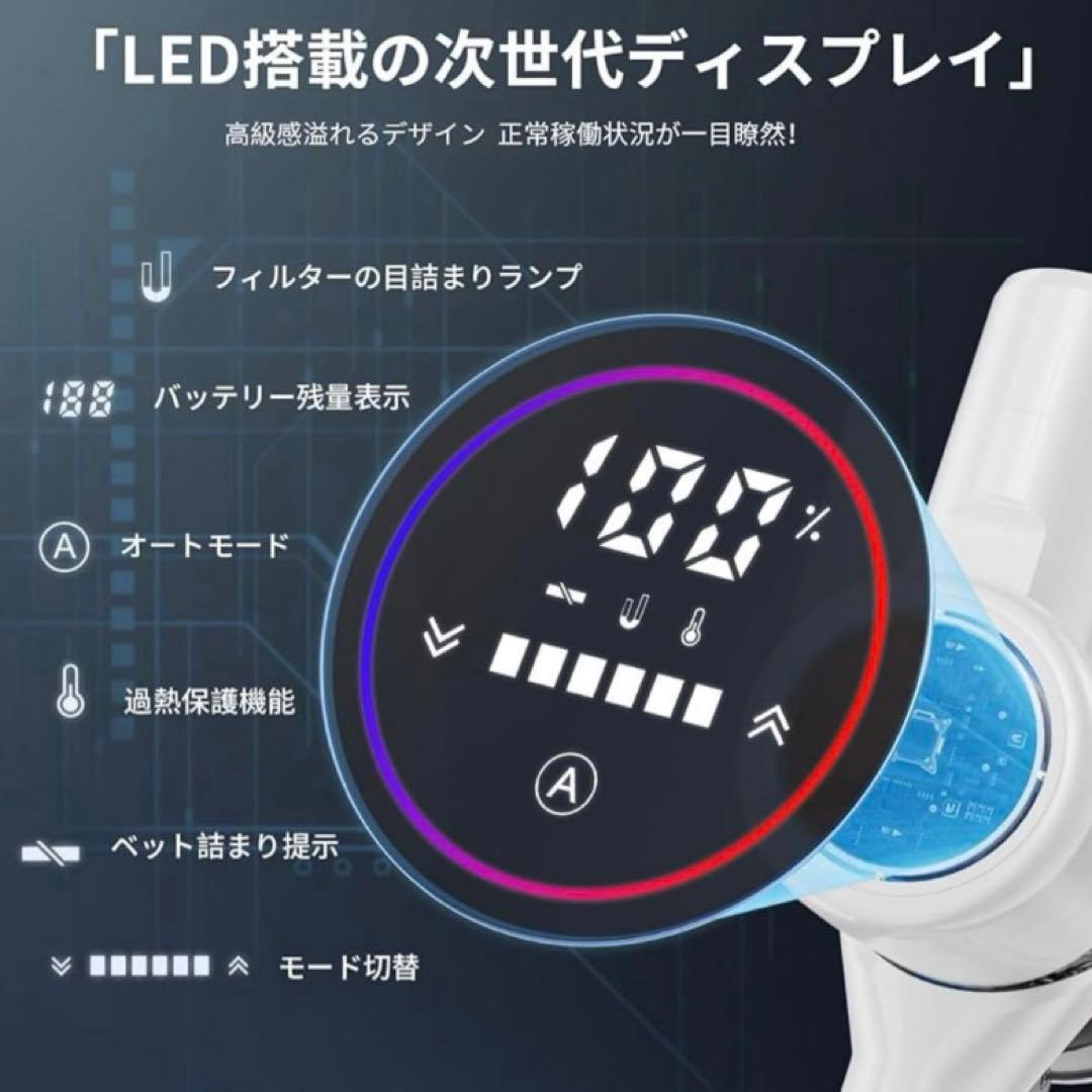 新品未使用即日発送！AI汚れ自動検知‼️コードレス掃除機　LEDライト