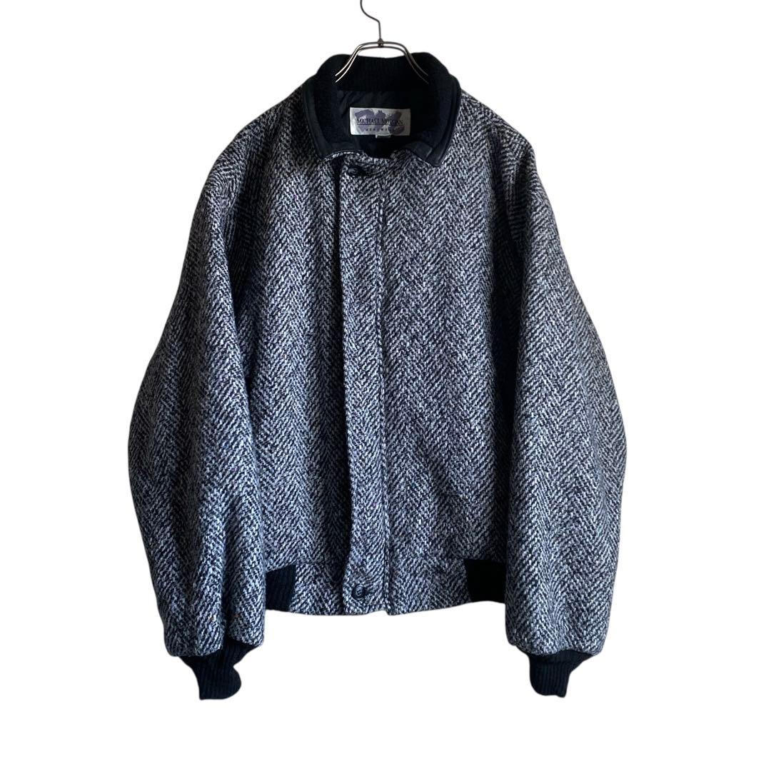 80s90s USA製 MICHAEL MORGAN ネップツウィードブルゾン