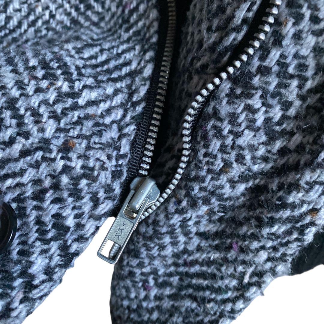 80s90s USA製 MICHAEL MORGAN ネップツウィードブルゾン