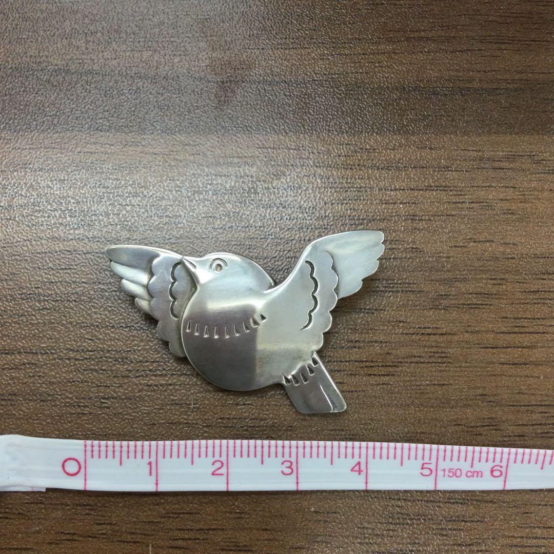 ジョージジェンセン 925Sブローチ バード ハト