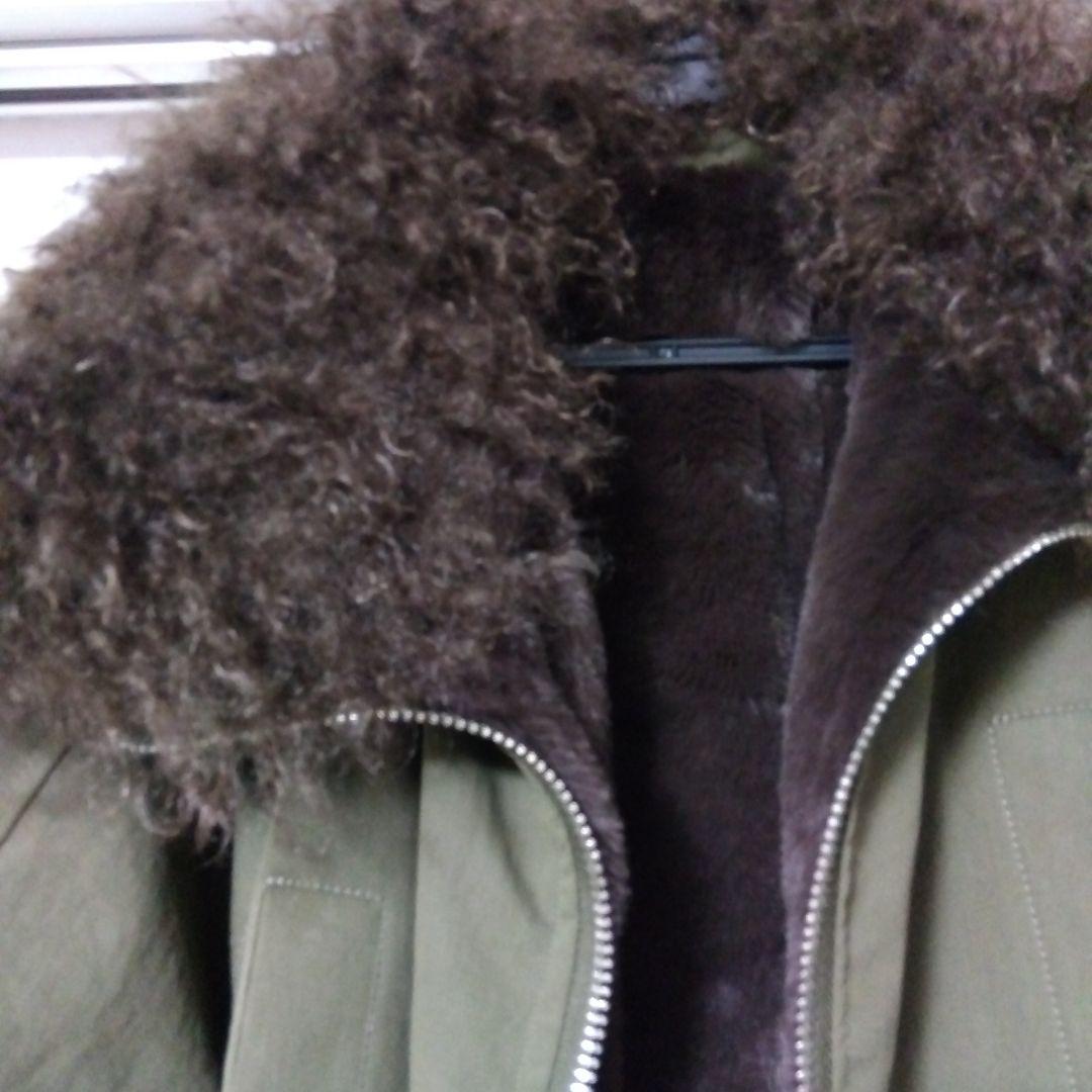 オリーブグリーン ミリタリージャケット ファー付き