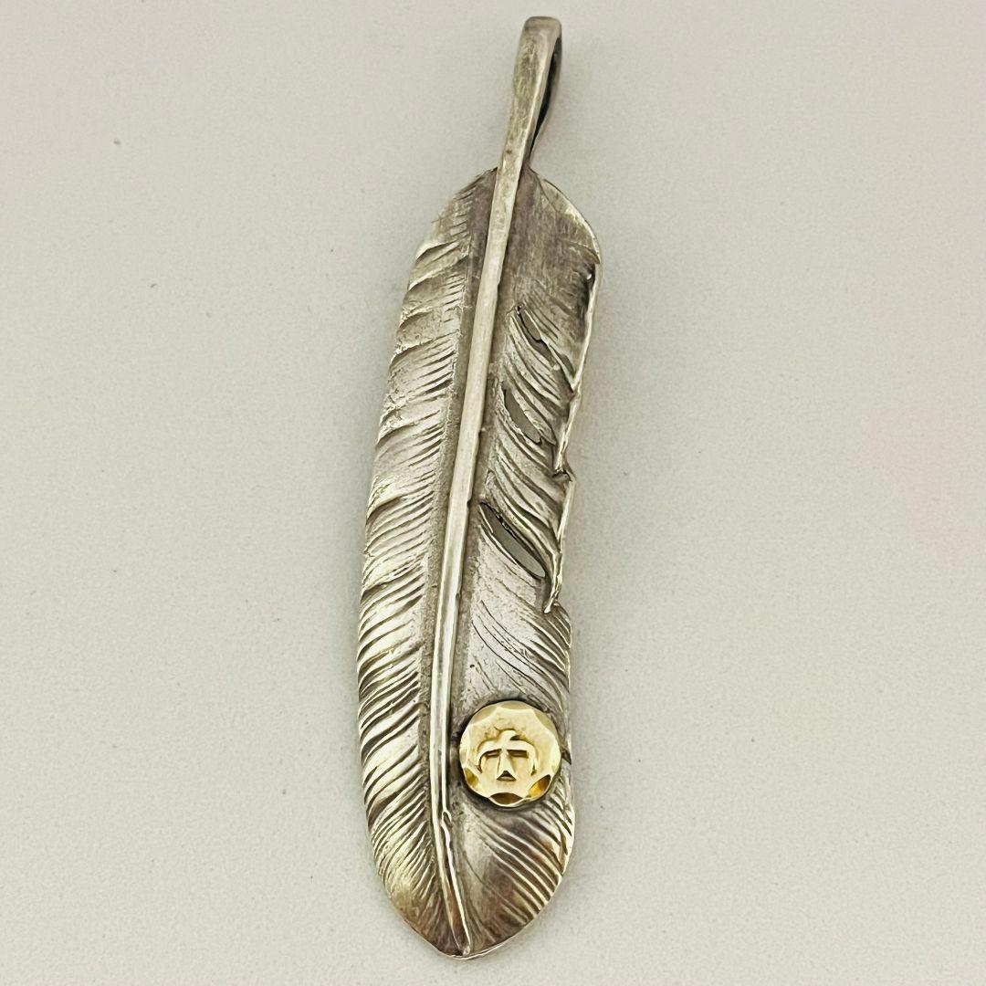 ゴローズ 金イーグルメタル付き特大フェザー