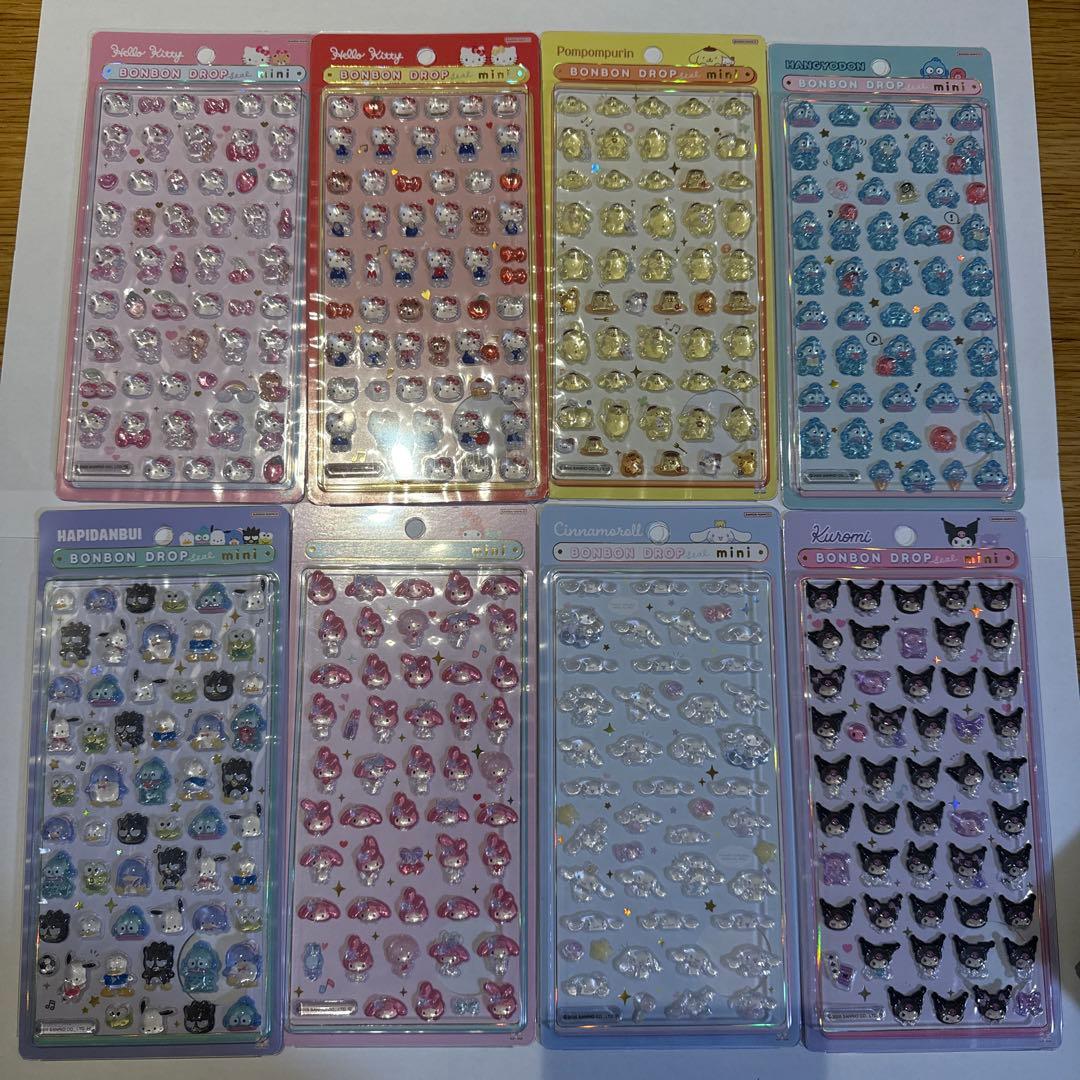 サンリオ　ミニ　ボンボンドロップシール　8種　正規