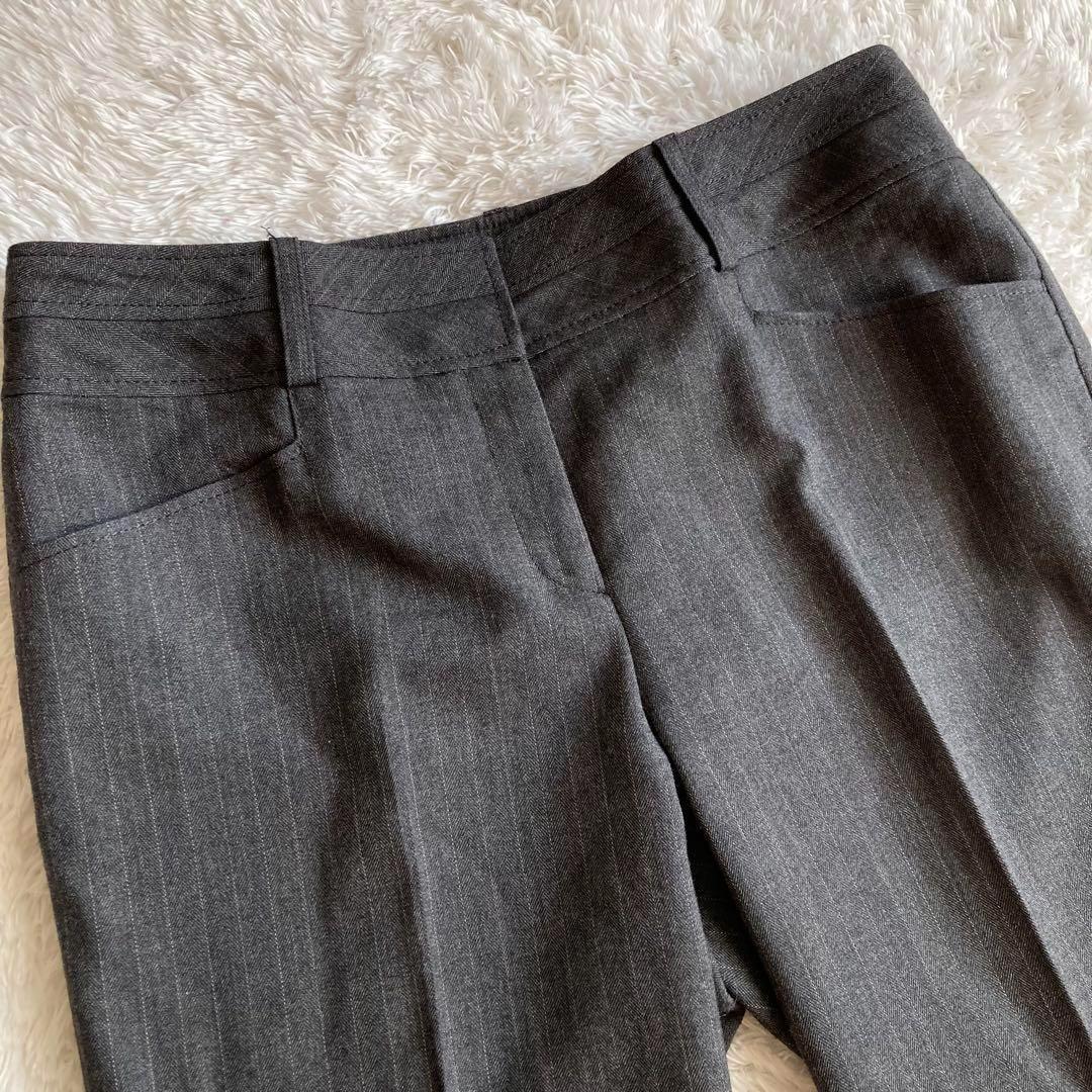 アエル オンワード 洗える パンツ スーツ 大きなサイズ グレー 42