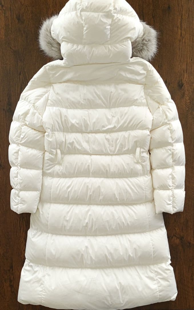 【極美品】UNIQLO ダウンコート 白 S フォックス風ファー