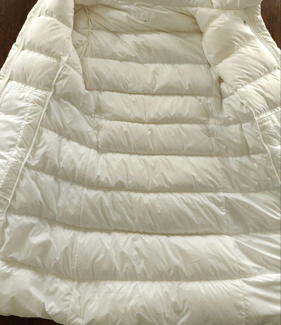 【極美品】UNIQLO ダウンコート 白 S フォックス風ファー
