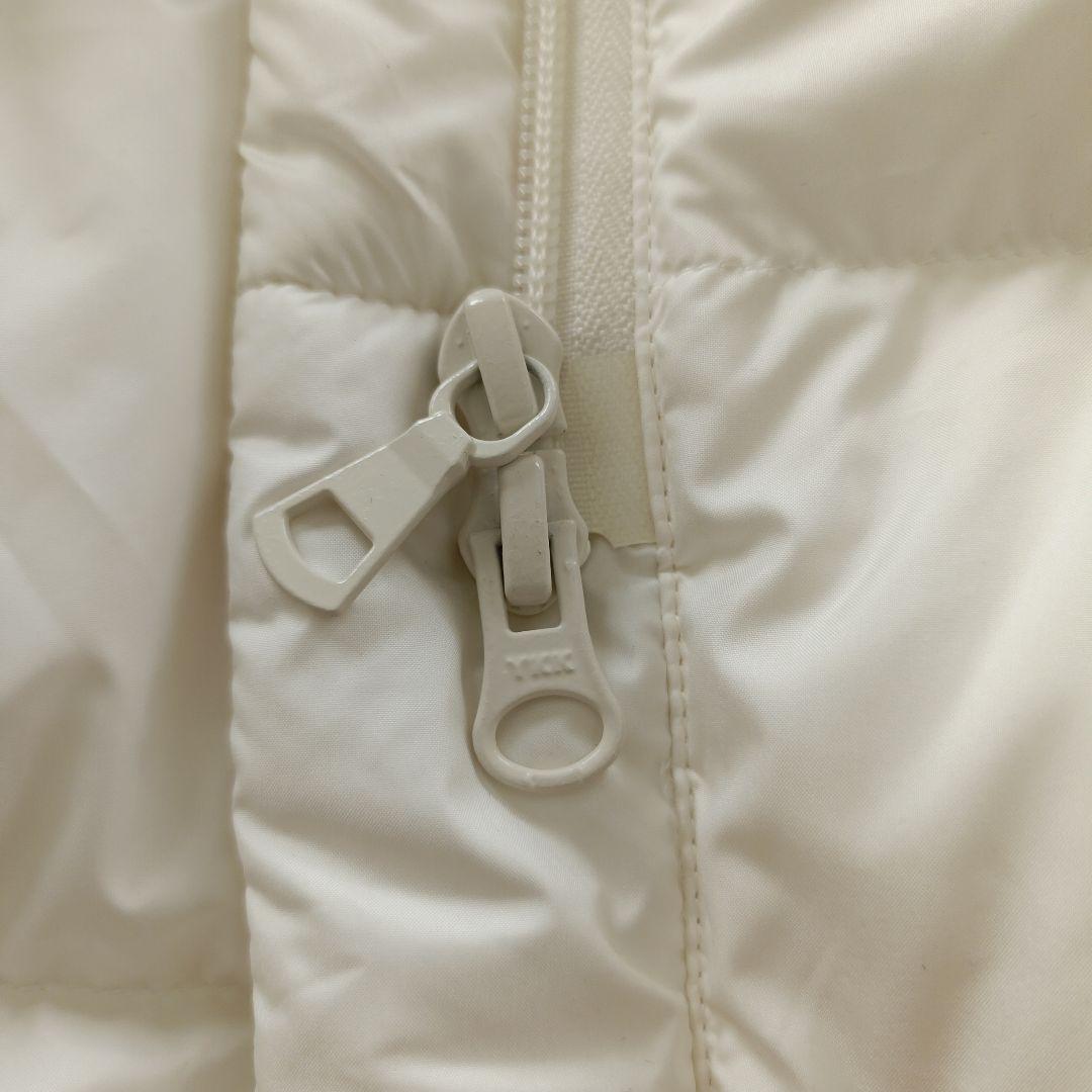【極美品】UNIQLO ダウンコート 白 S フォックス風ファー