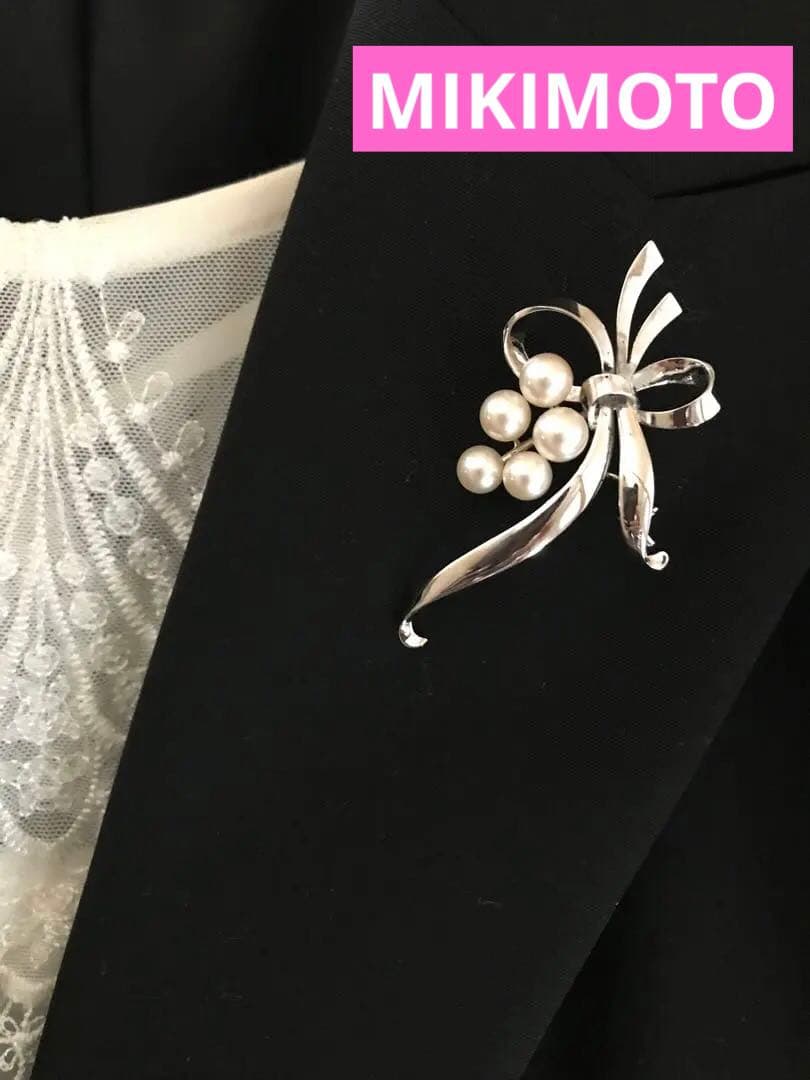 【美品☆】愛子様ご着用♡ ミキモト ロングセラー　パール　SV ブローチ　箱付き