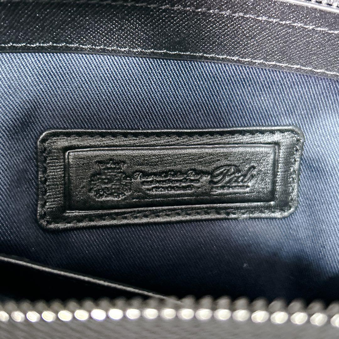 【極美品】PID トートバッグ サフィアーノレザー ブラック 大容量 自立 舟型