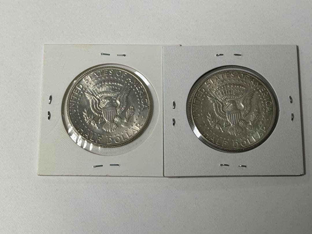 【1964年】ケネディハーフダラー銀貨1枚 ミントマークＤ×２枚