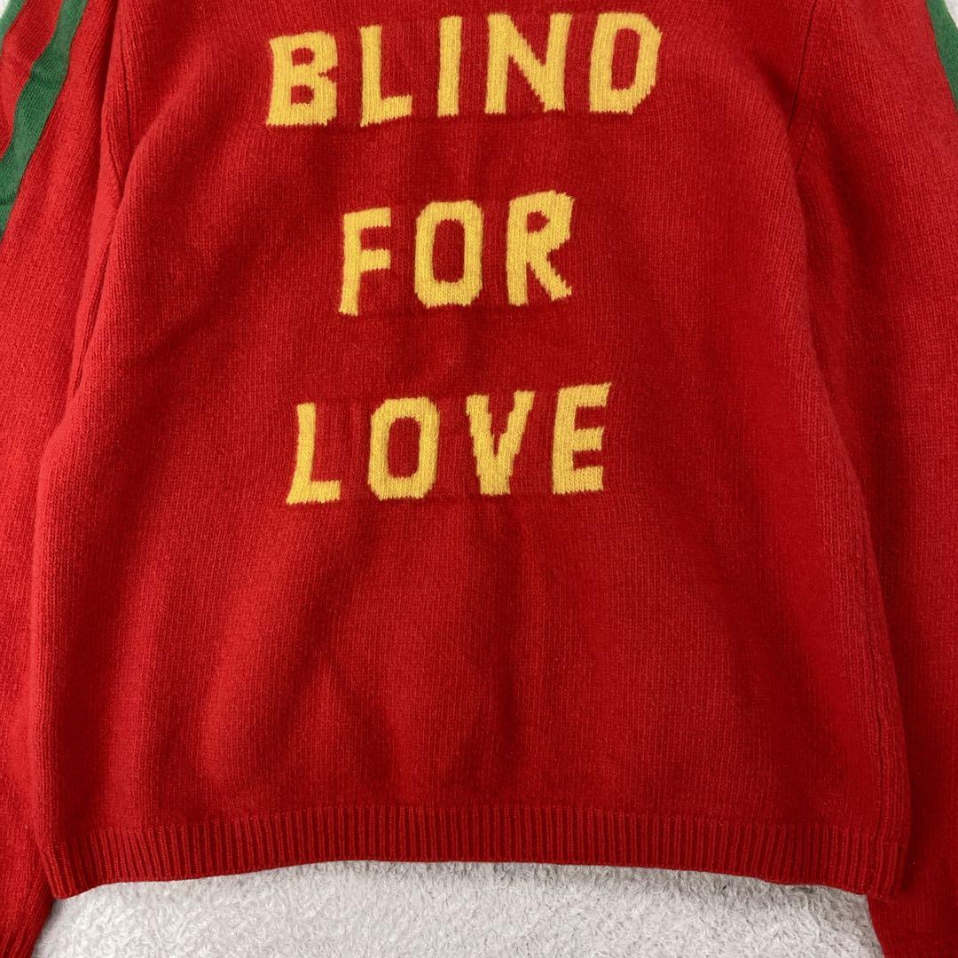 【美品・希少XL】GUCCI 長袖ニット ミケーレ期　レッド　シェリ―ライン　蜂
