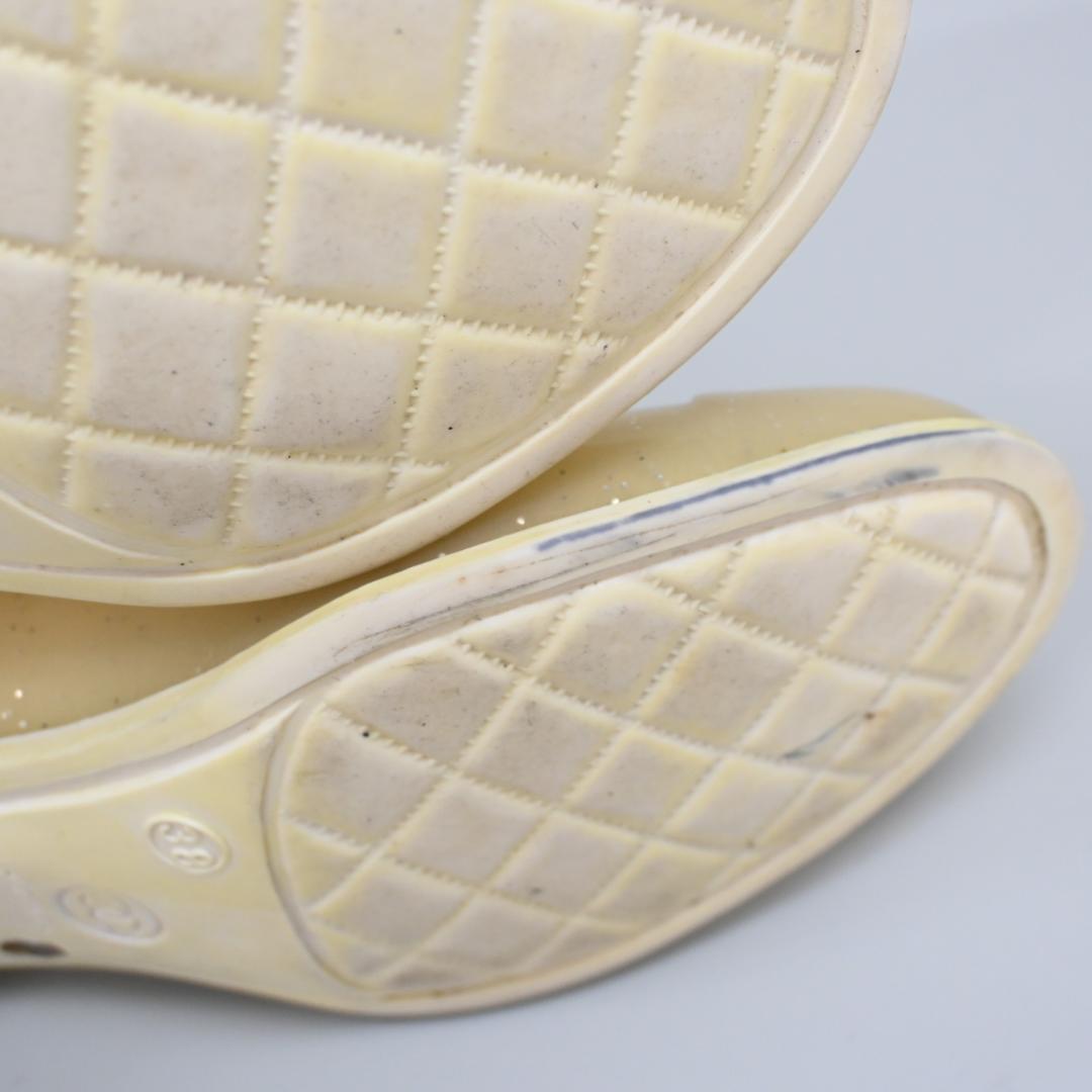 ■ 46552★年 シャネル レインブーツ ココマーク カメリア 38