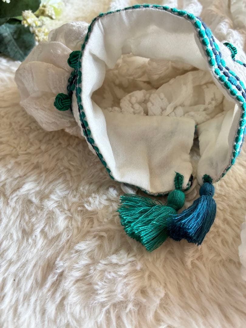 IENA新品インポート極上刺繍ブラウス 定価6.4万 タッセルエンブロイダリー