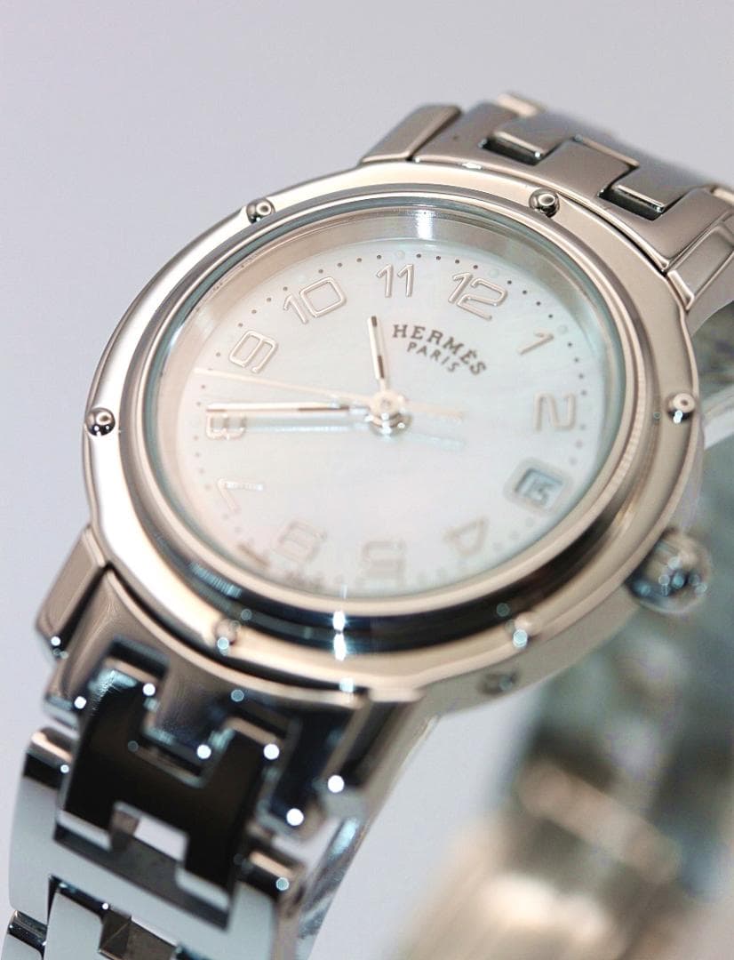 HERMES　CL4.210　クリッパー　ナクレ　エルメス　ケース・保証書付