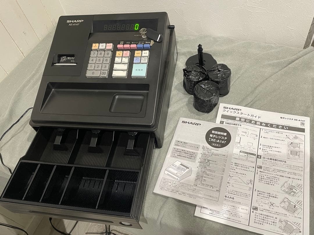 【美品】SHARP XE-A147 電子レジスター 黒