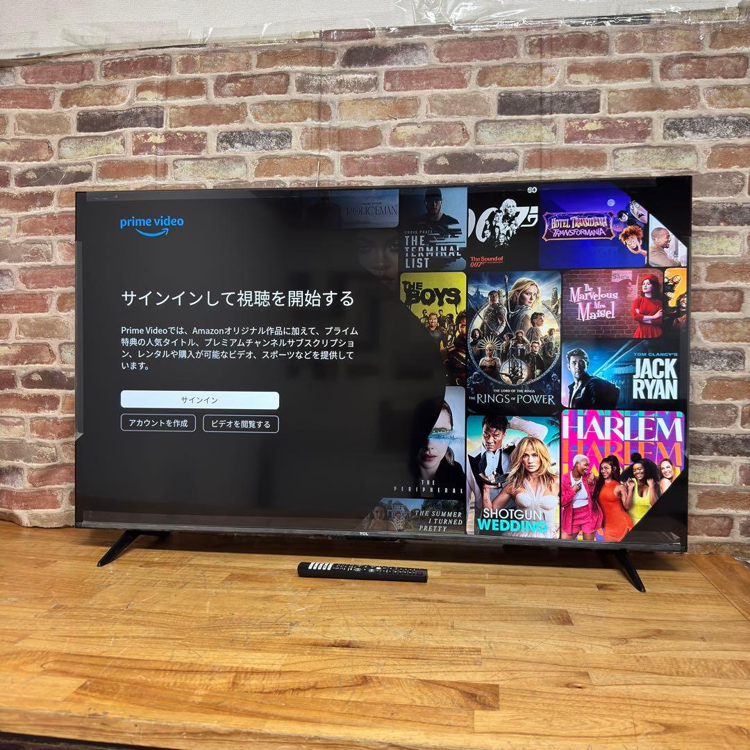 TCL 50V型4K 液晶テレビ スマートテレビ 50P615 動画配信アプリ○