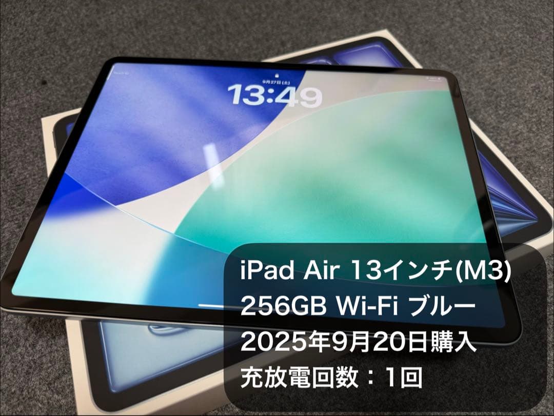 iPad Air /13インチ /M3 /256GB /Wi-Fi /ブルー