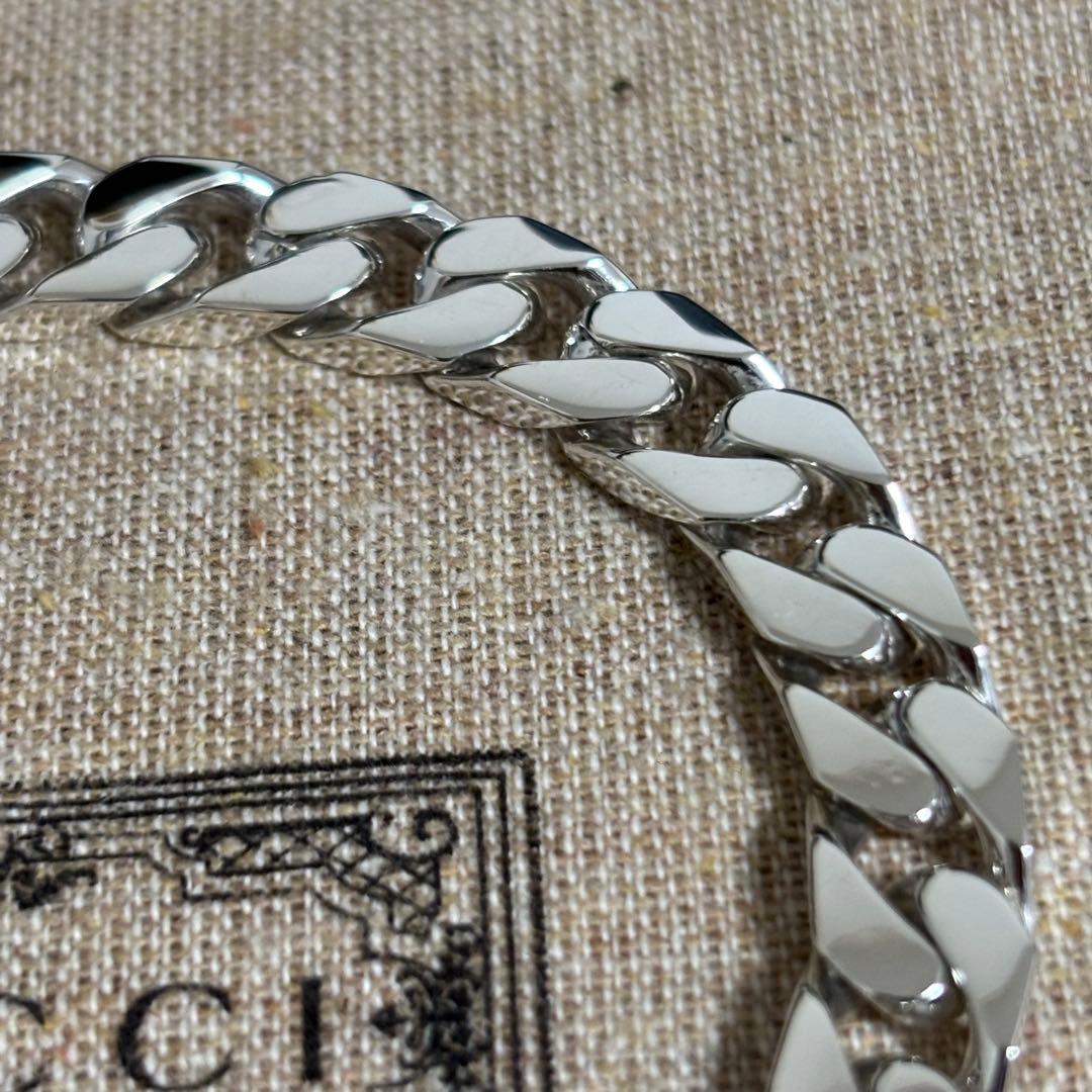 GUCCI 新品同様品　シルバーブレスレット刻印　21 喜平チェーン　付属品