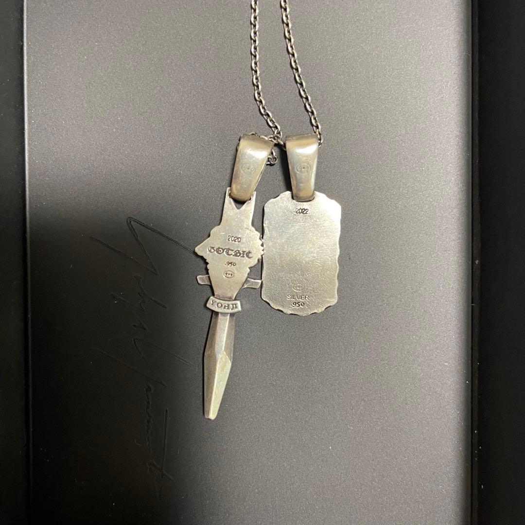 ヨウジヤマモト ゴシック ウルフダガーネックレス ドッグタグ　Gothic