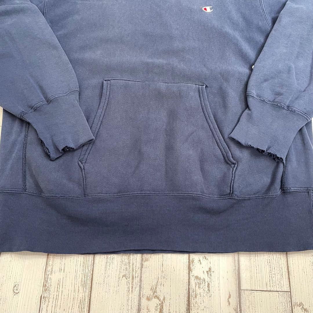 【定番目付き！】チャンピオン　リバースウィーブ　ネイビー　フーディ　パーカー　紺
