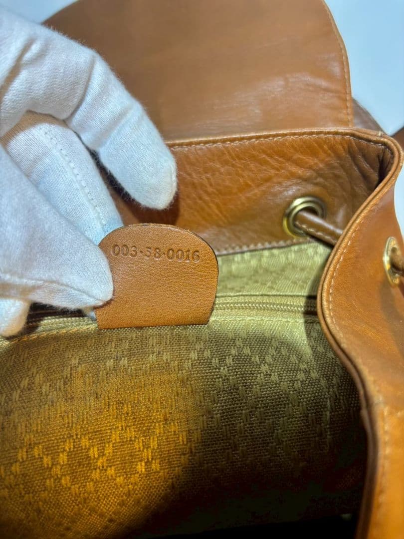 GUCCI レザー バンブー リュック ブラウン系 グッチ