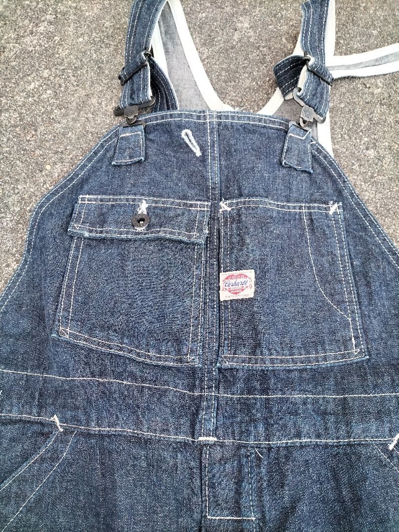 90s carhartt ハートタグ デニムオーバーオール 復刻　W36