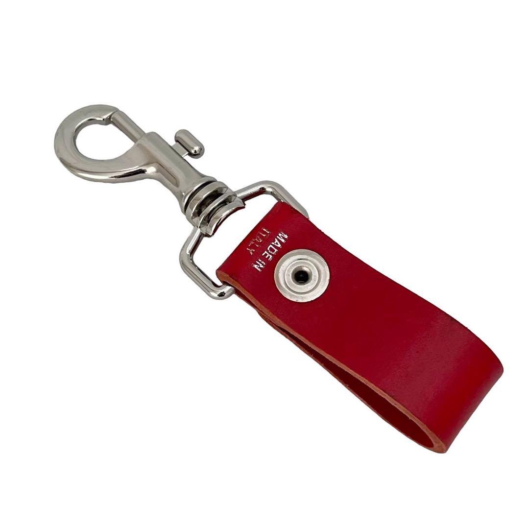 Supreme シュプリーム レザーキーリング 赤 Keychain レザー