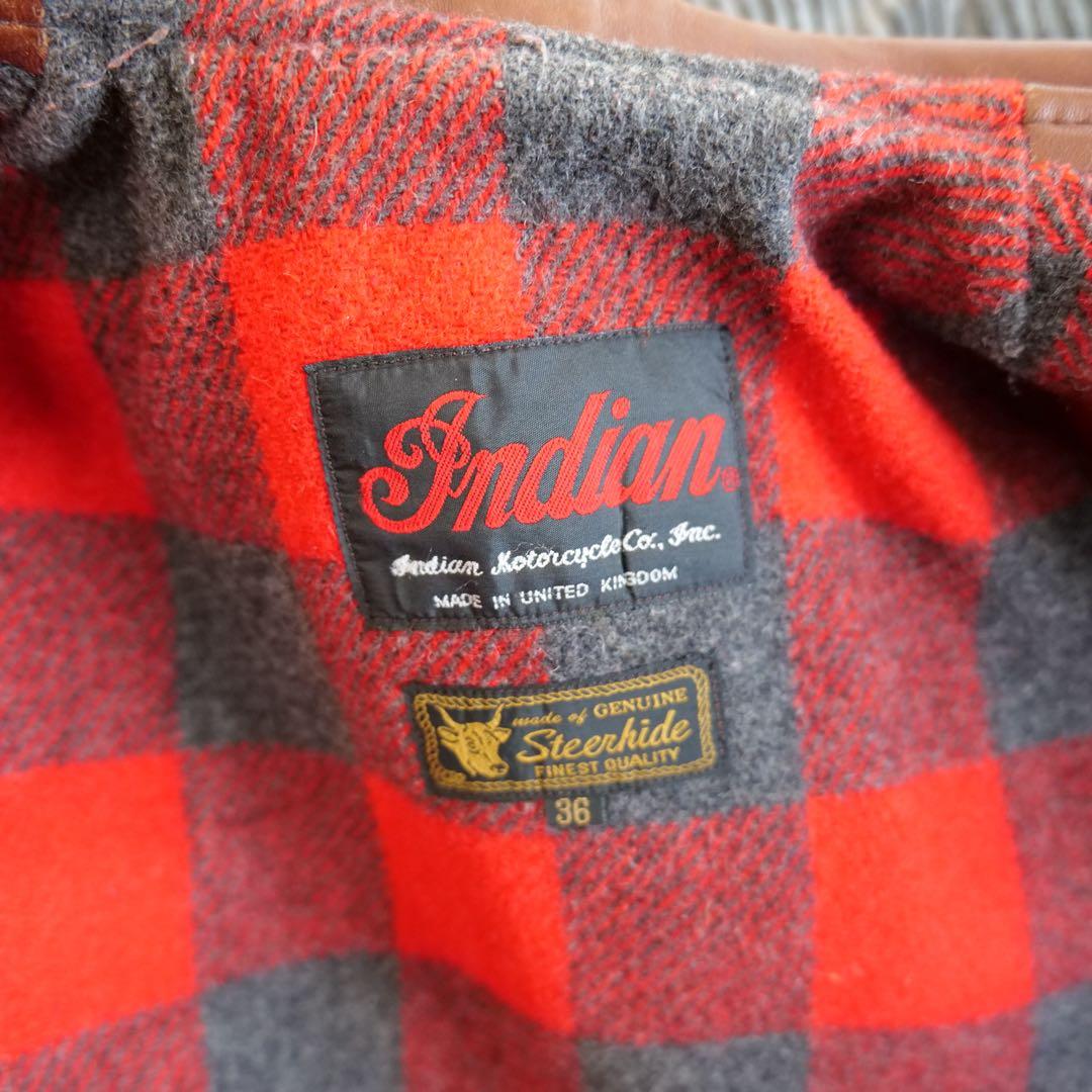インディアン　レザージャケット　サイズ36