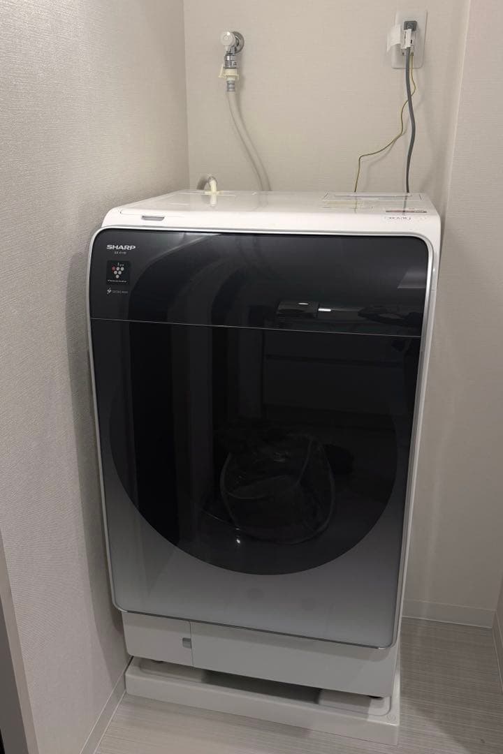 送料込 美品 シャープ ドラム式洗濯機 ES-X11B-SR 11kg 右開き