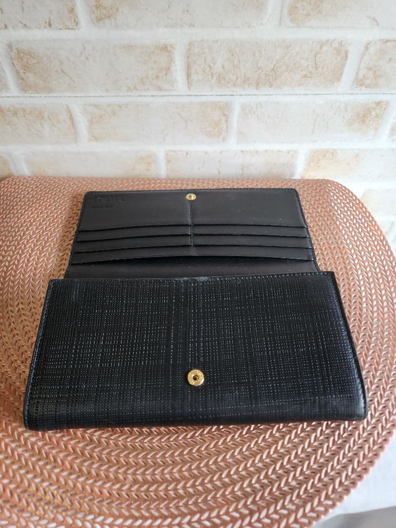 LOEWE　コンチネンタルウォレット　アナグラム　レザー