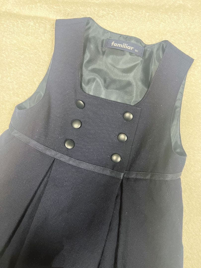 【かきふらい　】ファミリアお受験ジャンパースカートセット90