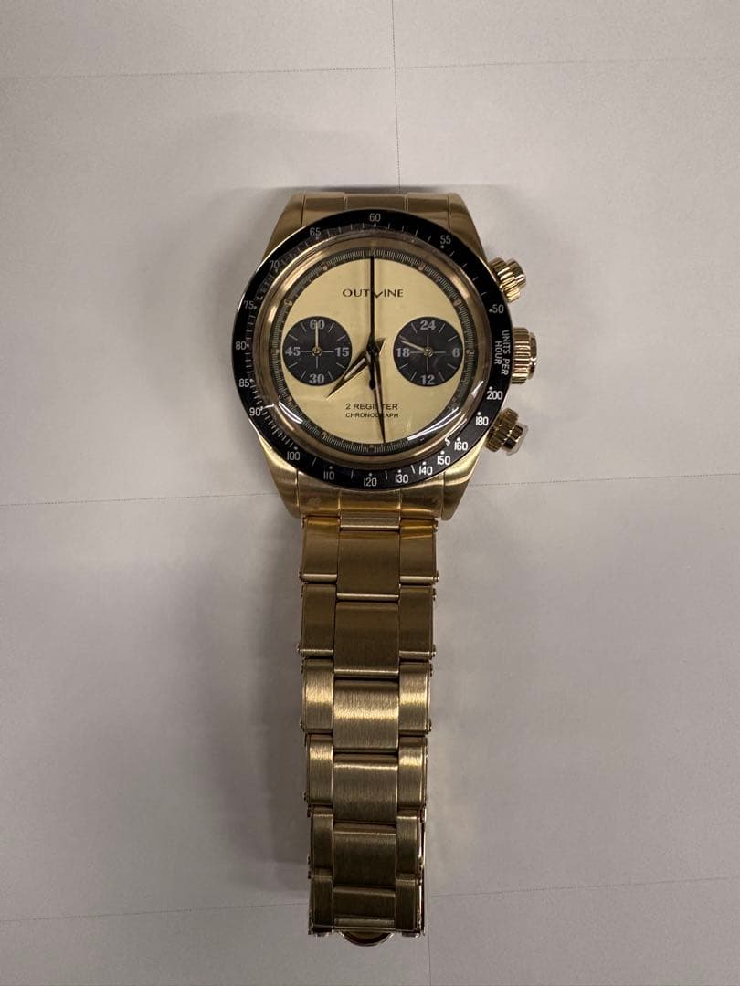 希少限定品 /アウトライン/2レジスタークロノ/レモン/ゴールドブレスレット