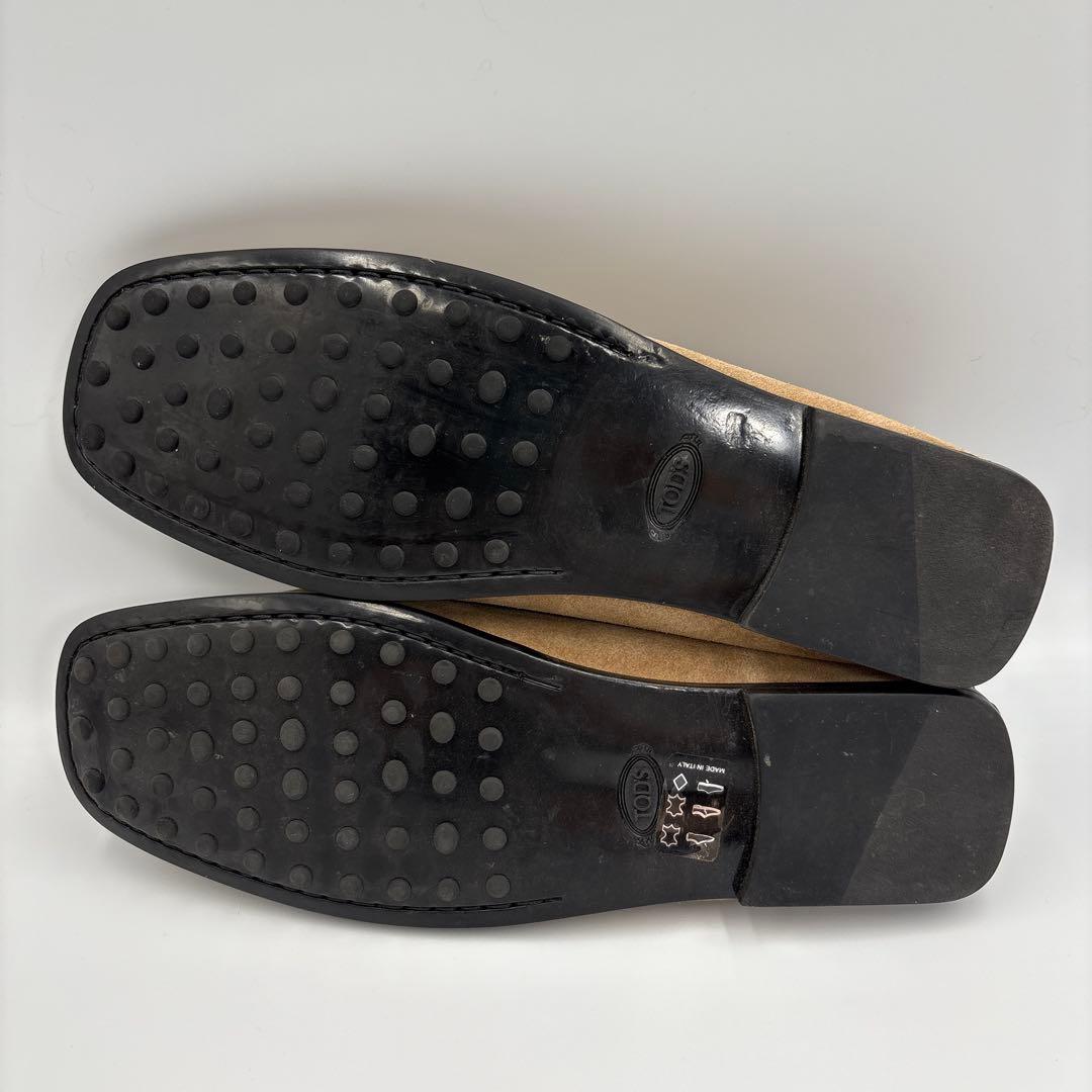 極美品✨トッズ　ブラウン　スエード　ローファー　ゴンミーニ