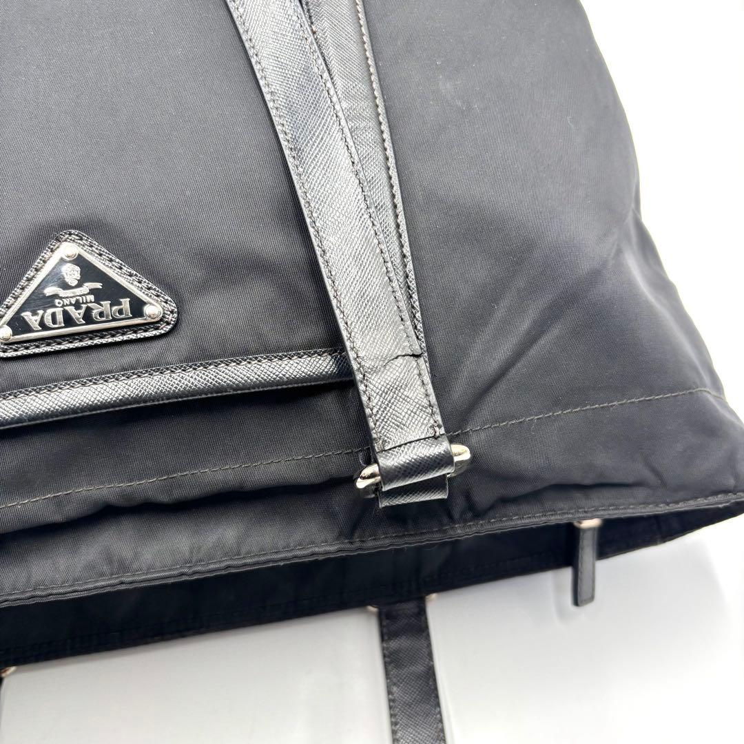 PRADA プラダ トートバッグ レザー ナイロン ブラック 黒