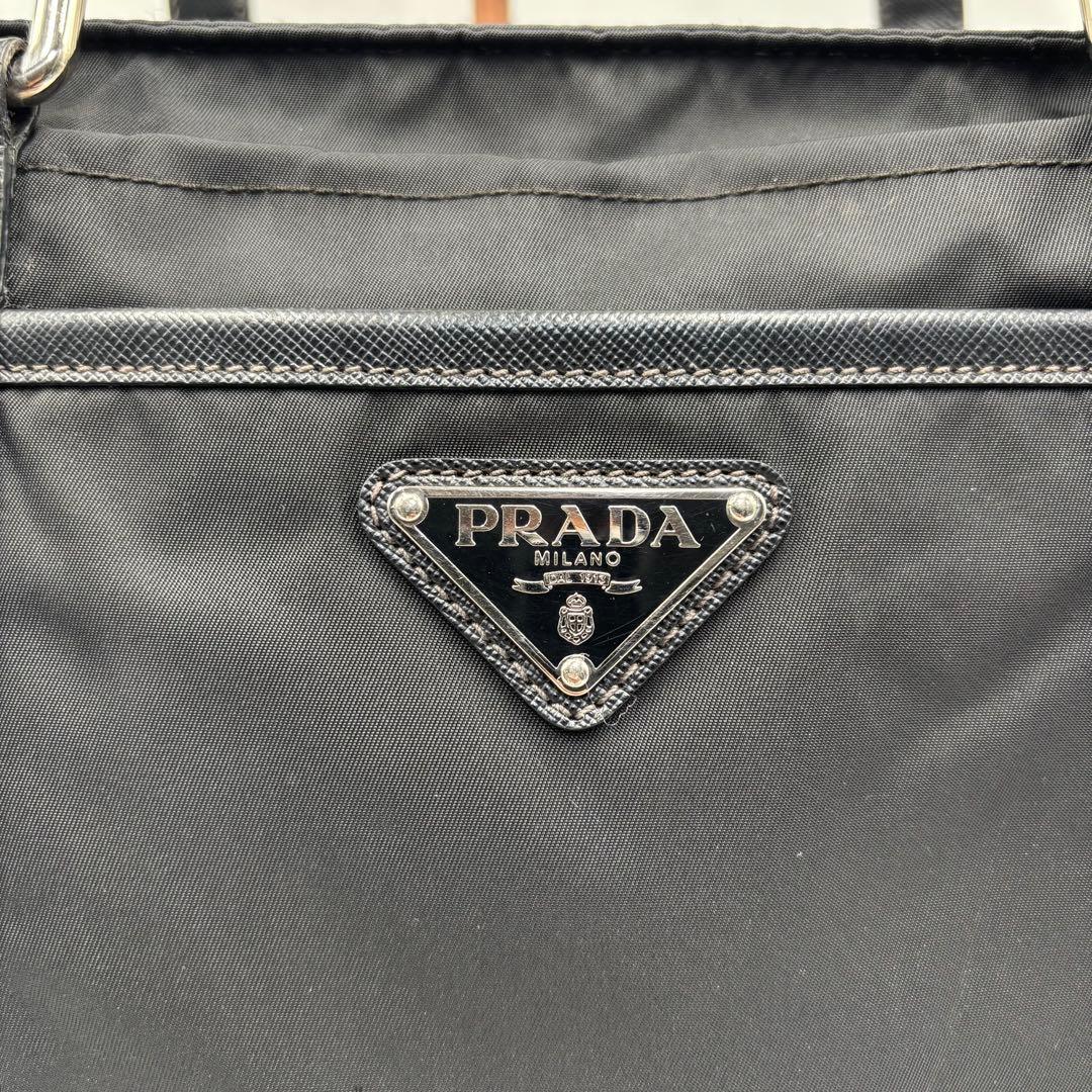 PRADA プラダ トートバッグ レザー ナイロン ブラック 黒