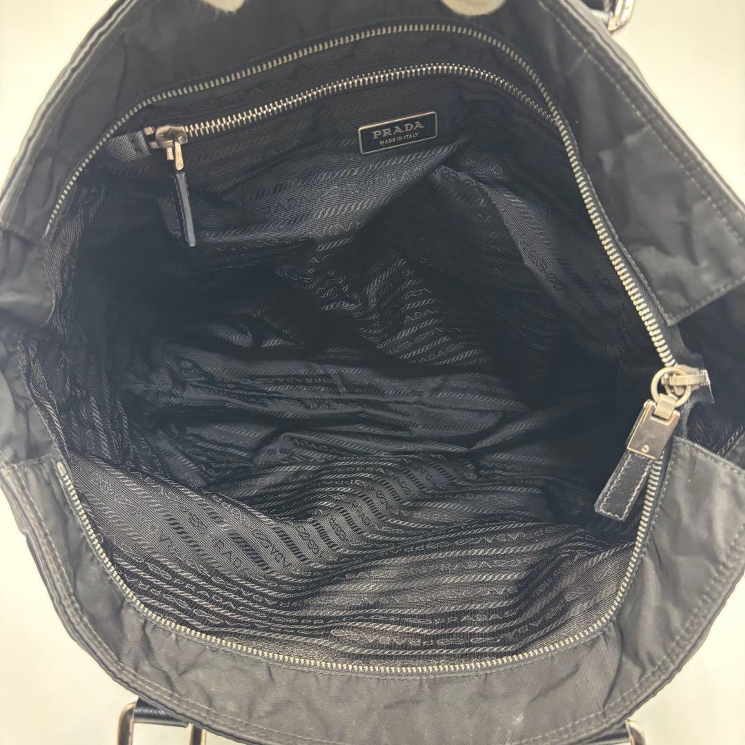 PRADA プラダ トートバッグ レザー ナイロン ブラック 黒