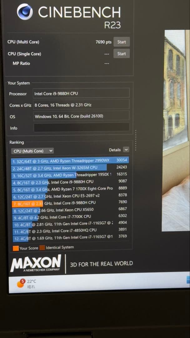 Windowsノート本体 DEL Precision 7540 i9-9880H 16GB RTX3000