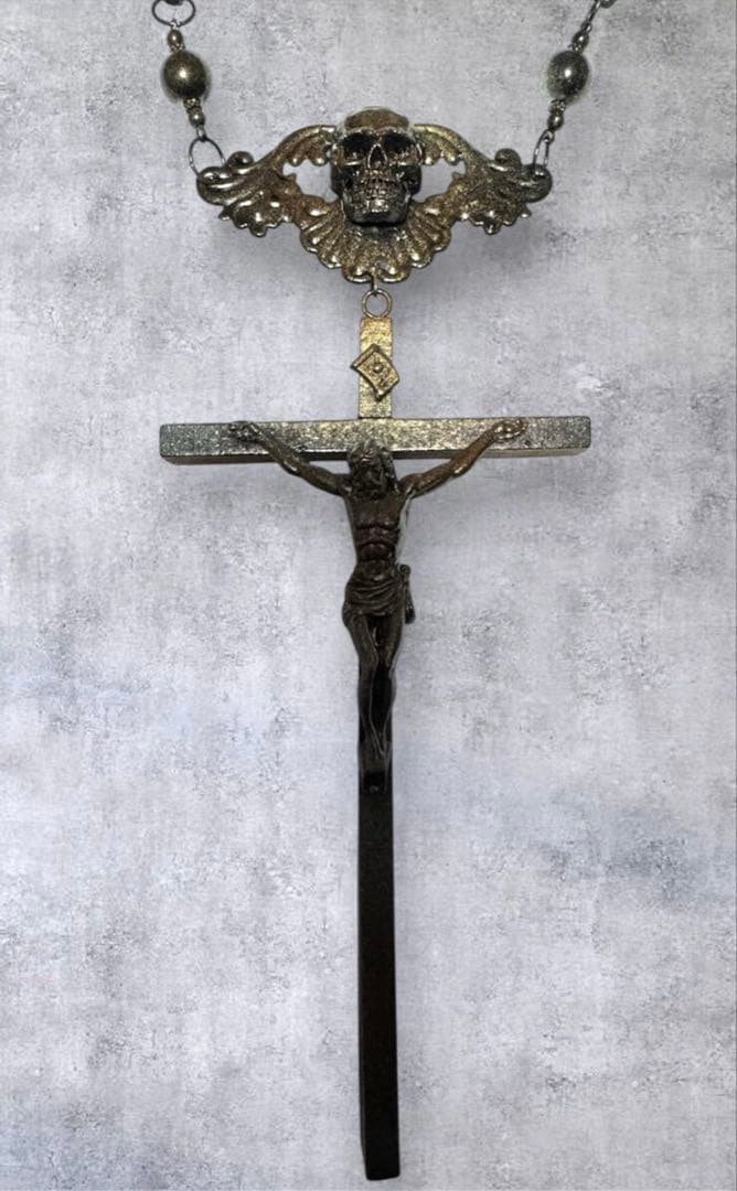 ★1点物★ジャンポールゴルチエ★アンティークスカルゴシックDXロザリオネックレス