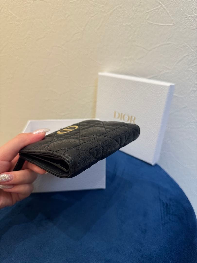 Dior ブラック キルティング 二つ折り財布 フールセット