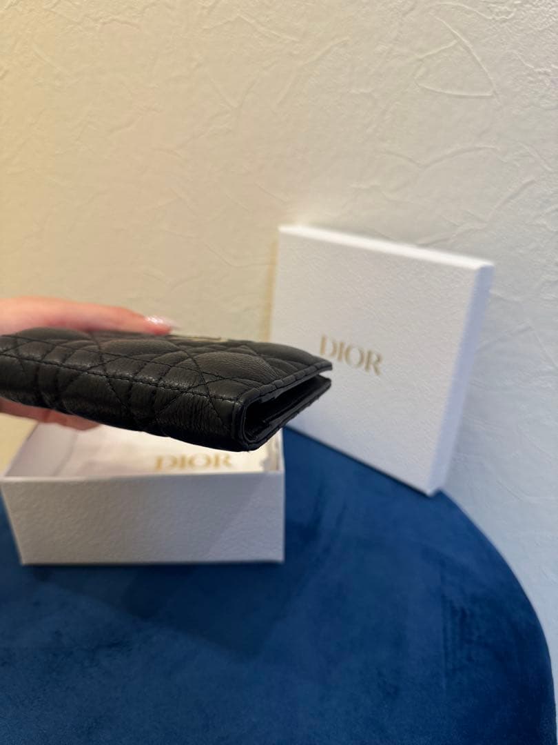 Dior ブラック キルティング 二つ折り財布 フールセット