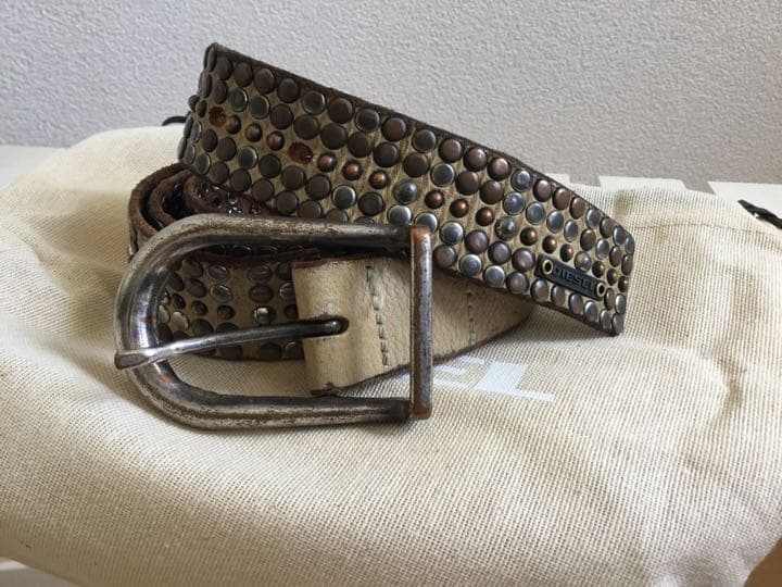 S*O様 定価35,000円　ディーゼル　　Diesel スタッズベルト　白