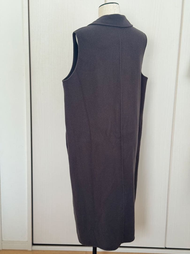 ソージュ soeju ウールリバーロングジレ　チャコール　FREEサイズ