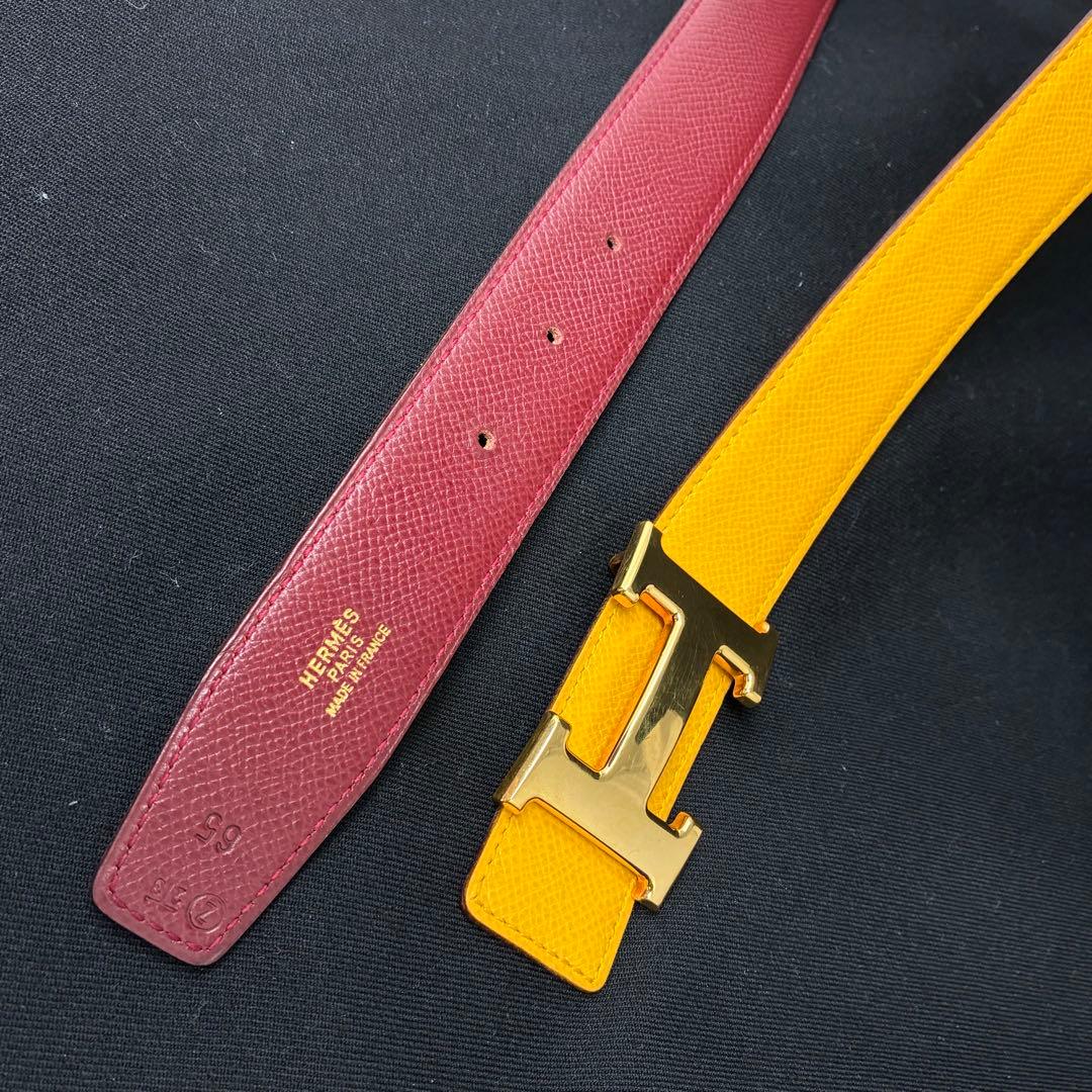 美品　 エルメス コンスタンス レザー ベルト レディース リバーシブル