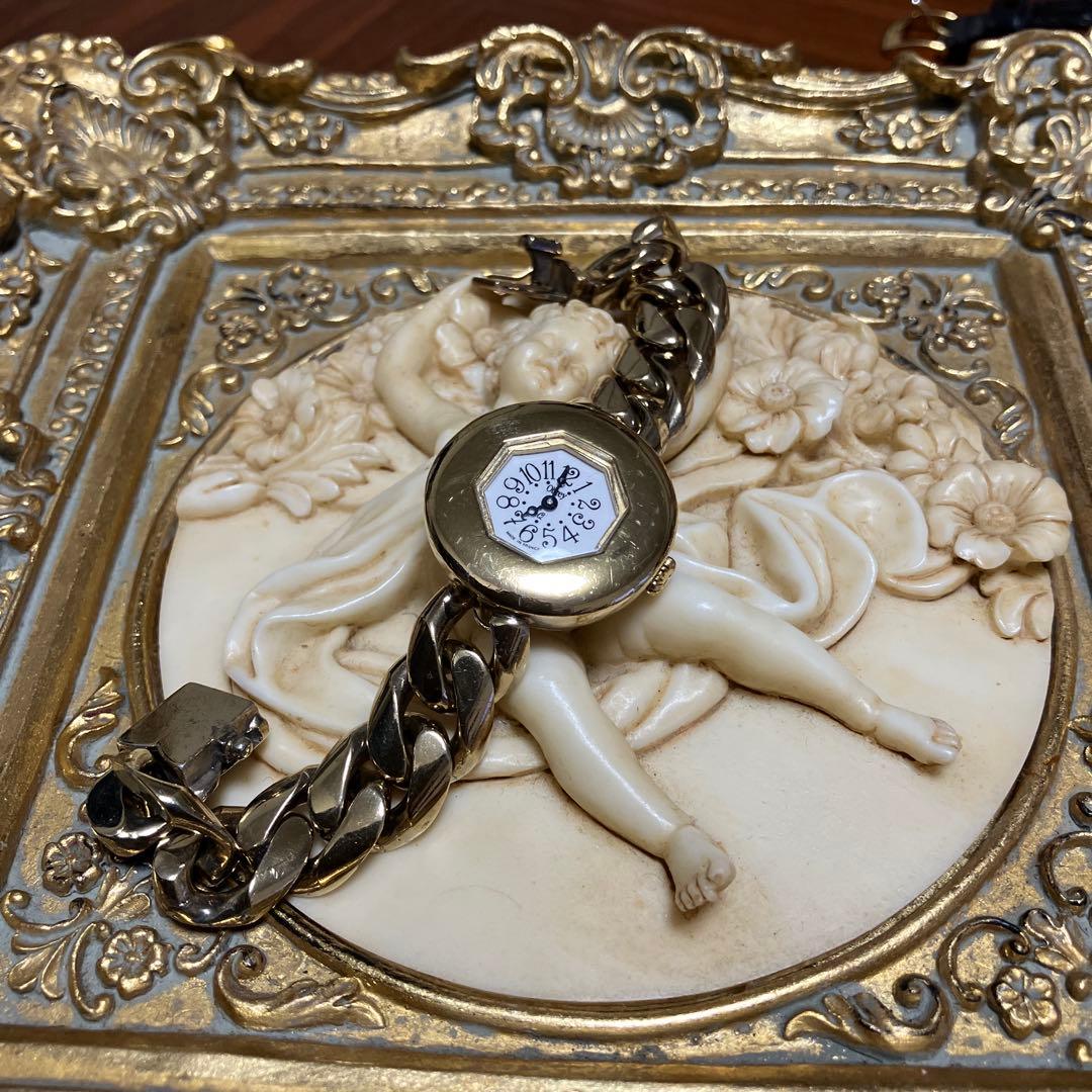 格安！！稼動品！オブレイObrey腕時計２点！金色ベルメイユ&チャーム付き