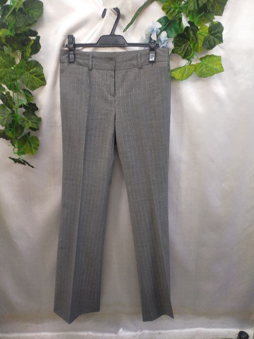 新品未使用 5万 ＩＣＢ パンツスーツ 11号 グレーストライプ ワイドパンツ